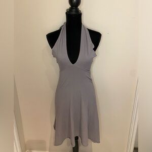 Grey halter dress